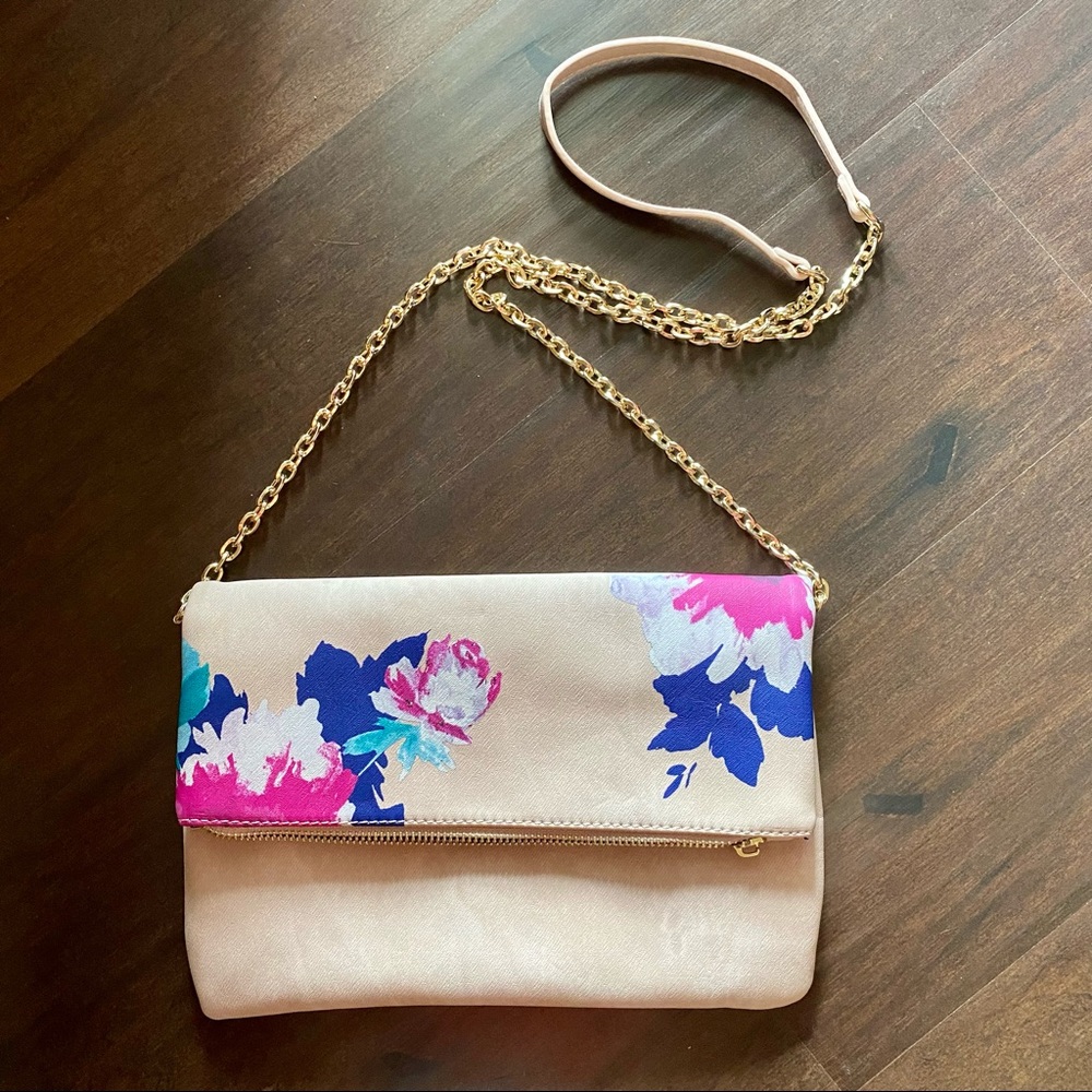 Madison West Pink Floral Purse